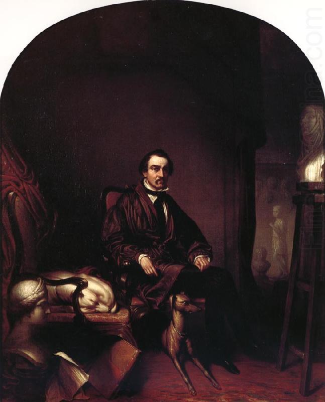 Horatio Greenough,the American Sculptor,in His Studio in Florence, William James Hubard